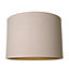 Contemporary Taupe Textured Linen Fabric 16" Lamp Shade with Satin Inner Lining