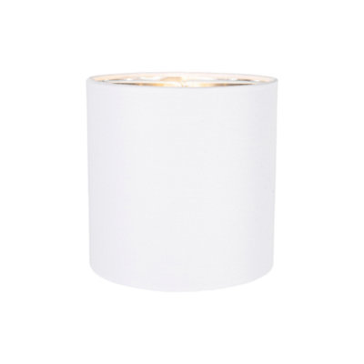 Contemporary White 6 Clip-On Candle Lamp Shade with Silver Inner Lining