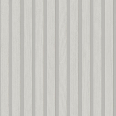 Contemporary Wood Slat Silvery Grey