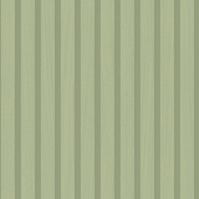 Contemporary Wood Slat Wallpaper In Green