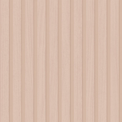 Contemporary Wood Slat Wallpaper In Soft Pink