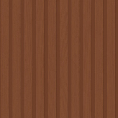 Contemporary Wood Slat Wallpaper In Terracaotta