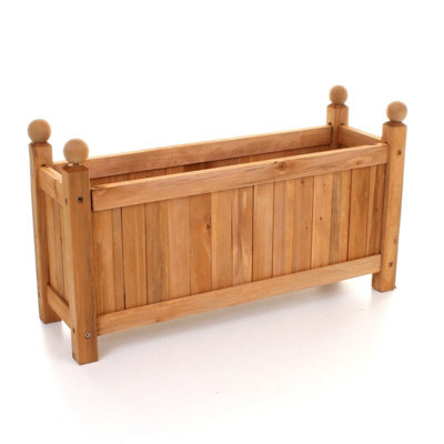 Contemporary Wooden Garden Planter - Medium