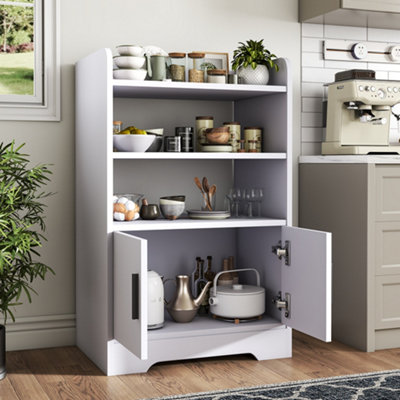 Contemporary Wooden Sideboard Cabinet Sideboard Buffet Console Table with Open Storage W 500 x D 350 x H 800 mm
