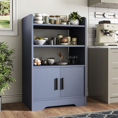 Contemporary Wooden Sideboard Cabinet Sideboard Buffet Console Table with Open Storage W 500 x D 350 x H 800 mm