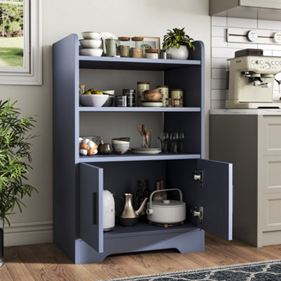 Contemporary Wooden Sideboard Cabinet Sideboard Buffet Console Table with Open Storage W 500 x D 350 x H 800 mm