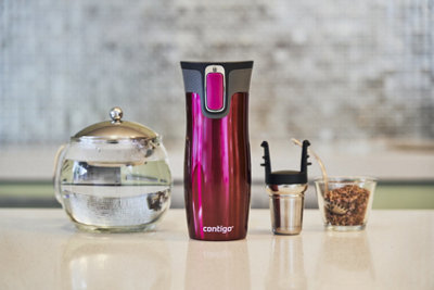 Contigo West Loop Autoseal Stainless Steel Travel Mug 470ml Raspberry