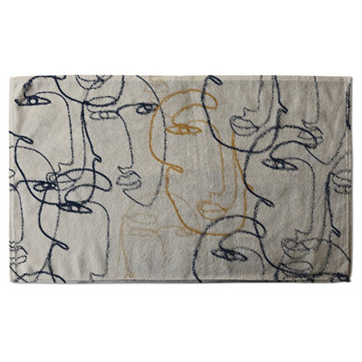 Continuous line drawing of faces (Bath Towel) / Default Title Price Comparisons | Compare The Build