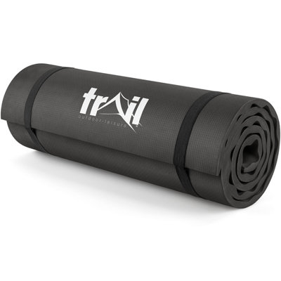 Contour Camping Mat 15mm Thick Sleeping Roll Pad Waterproof Lightweight Black Trail