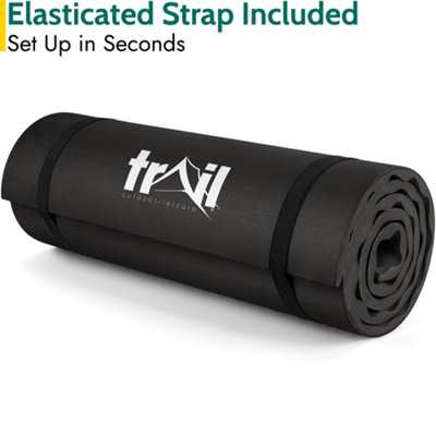 Contour Camping Mat 15mm Thick Sleeping Roll Pad Waterproof Lightweight Black Trail - 6