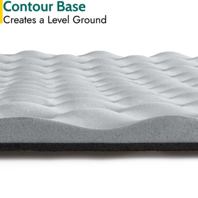 Contour Camping Mat 15mm Thick Sleeping Roll Pad Waterproof Lightweight Grey Trail