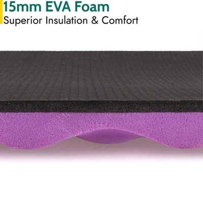 Contour Camping Mat 15mm Thick Sleeping Roll Pad Waterproof Lightweight Purple Trail