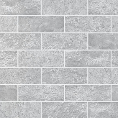 Contour Tiled Grey Washable Wallpaper