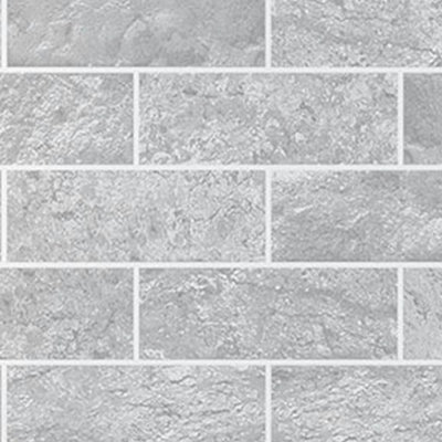Contour Tiled Grey Washable Wallpaper