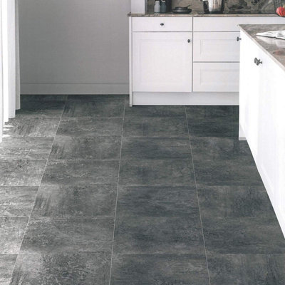 Contract Stone Effect Commercial Vinyl Flooring For Office, Shop ...