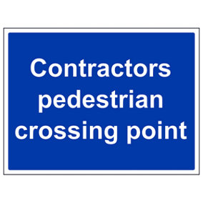 Contractors Pedestrian Crossing Point - Rigid Plastic - 600x450mm (x3)