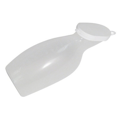 Convenient Female Portable Urinal with Lid - 1 Litre Capacity for Travel and Home Use