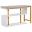 Convertible Desk with Bookshelf 120 x 45 cm Light Wood and White CHANDLER