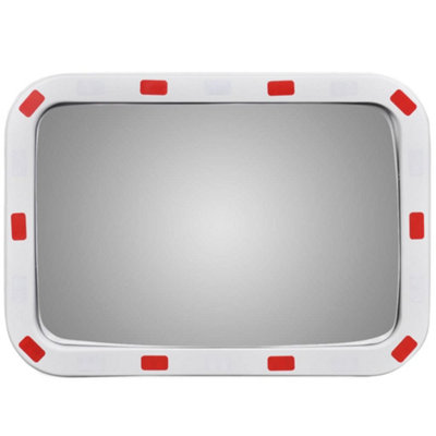 Convex Traffic Mirror Rectangle 40 x 60 cm with Reflectors