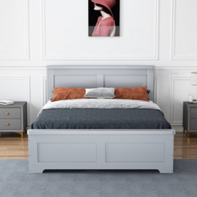 Conway Four Drawer 5ft King Size Grey Storage Bed Frame with Pocket Sprung Mattress