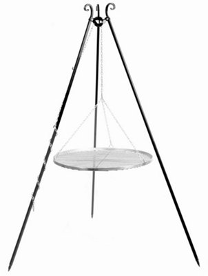 Cook King 180cm Tripod with 70cm Stainless Steel Grate - 3