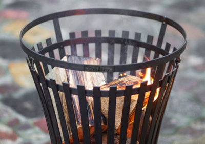 Cook King Flame Steel Fire Basket - 4