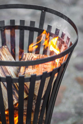 Cook King Flame Steel Fire Basket - 5