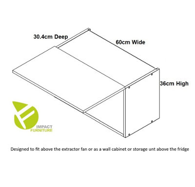 Cooker Hood Cabinet Kitchen 600mm Wall Unit Half Height Cupboard Dark ...