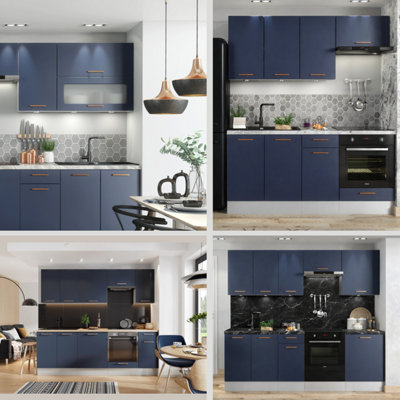 Cooker Hood Cabinet Kitchen 600mm Wall Unit Half Height Cupboard Dark ...