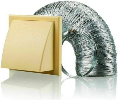 Cooker Hood Duct Cowled Vent Kit Fan Extract 100mm Cotswold Stone