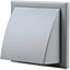 Cooker Hood Duct Cowled Vent Kit Fan Extract 100mm Grey