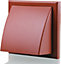 Cooker Hood Duct Cowled Vent Kit Fan Extract 100mm Terracotta