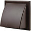 Cooker Hood Duct Cowled Vent Kit Fan Extract 125mm Brown
