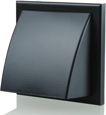 Cooker Hood Duct Cowled Vent Kit Fan Extract 150mm Black