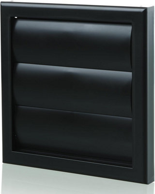 Cooker Hood Duct Shutter Vent Kit Fan Extract 150mm Black