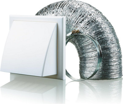 Cooker Hood Duct Vent Kit Fan Extract 125mm Grey