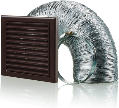 Cooker Hood Duct Vent Kit Fan Extract 150mm Brown