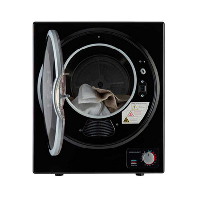 Cookology 2.5kg Table Top Tumble Dryer in Compact Mini Size - CMVD25BK Black