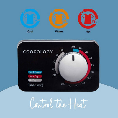Cookology 2.5kg Table Top Tumble Dryer in Compact Mini Size - CMVD25BK Black