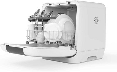 Cookology 3 Place Setting Table Top Dishwasher in Compact Mini Size MCDW3BK White