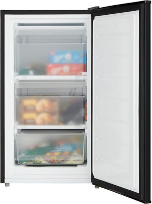 Cookology 60L Freestanding Under Counter Freezer, Black