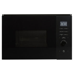 Cookology 900W Built-in Microwave with Grill 25L Integrated Design - TCM25BGL Black