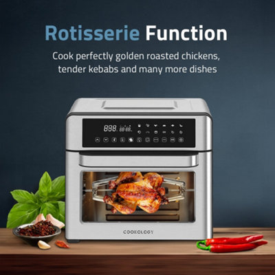 Cookology CAF250DI 25L Air Fryer and Oven in Stainless Steel with Touch Control Panel