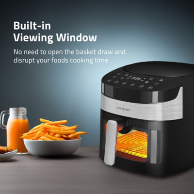 Cookology CAF72DI 7.2L Digital Air Fryer with Viewing Window in Black