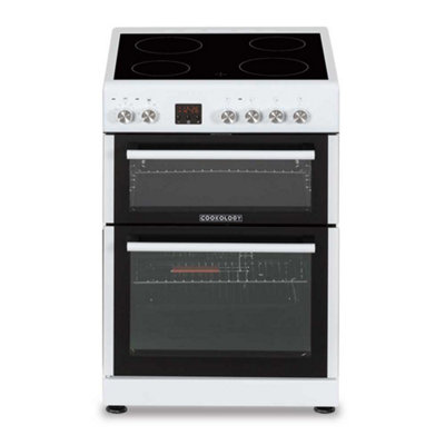 Cookology CFDO600WH 60cm Electric Double Cooker, White, 86L, Ceramic ...