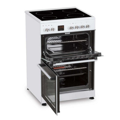Cookology CFDO600WH 60cm Electric Double Cooker, White, 86L, Ceramic ...