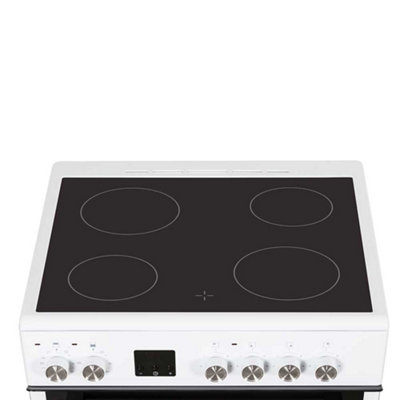 Cookology CFDO600WH 60cm Electric Double Cooker, White, 86L, Ceramic ...