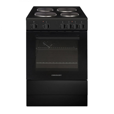 Cookology CFSP600BK/1 60cm Freestanding Electric Cooker, 68L, Solid ...