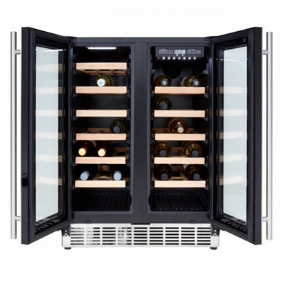 Cookology CWC608SS 60cm Wine Cooler, Stainless Steel, Dual Zones