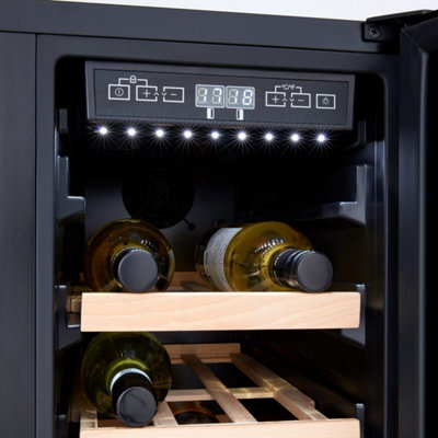 Cookology CWC608SS 60cm Wine Cooler, Stainless Steel, Dual Zones